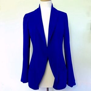 Bright Blue Shawl Collar Blazer